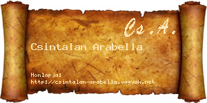 Csintalan Arabella névjegykártya
